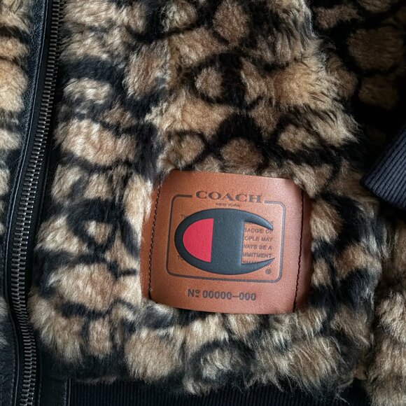 Coach x Champion Super Fleece Shearling Coat | Unisex | Size S - Picture 4 of 8